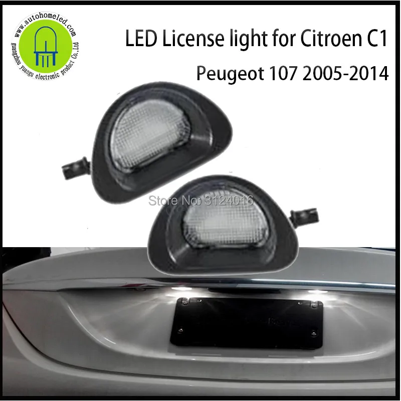 

2PCS X Dahosun LED License Lamp for Citroen C1 2005-2013 for Peugeot 107 2005-2014