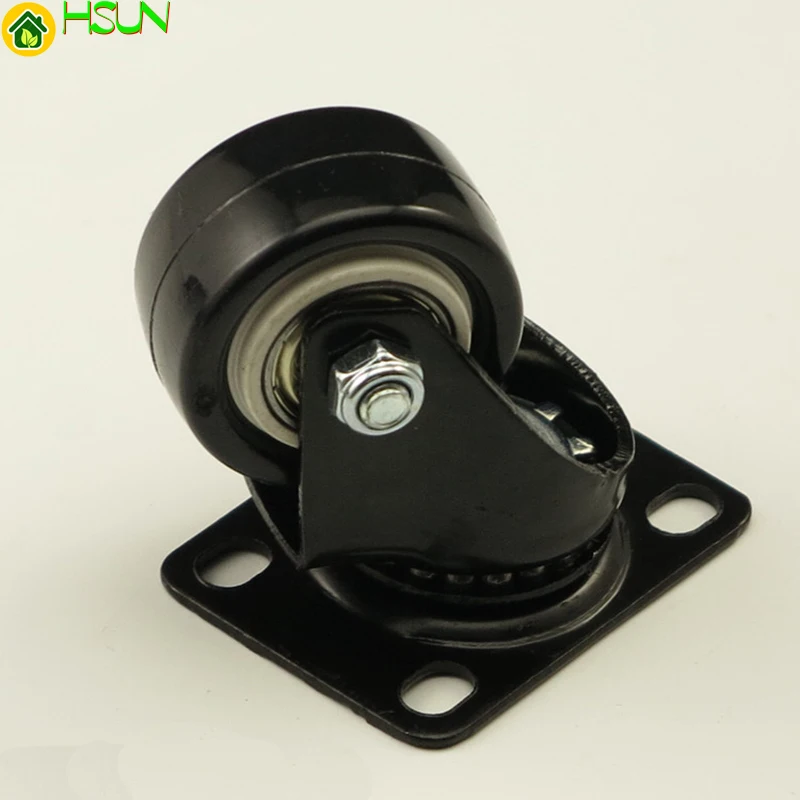 

4PCS Black Office Chair Swivel Rubber Casters Industrial Universal Brake Wheels 1.5inch 2inch 2.5inch