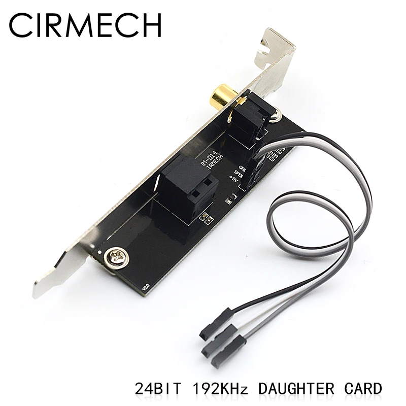 CIRMECH 24BIT192KHz SPDIF daughter Card optical fiber coaxial digital sound card baffle DAC DTS decoder for General motherboard