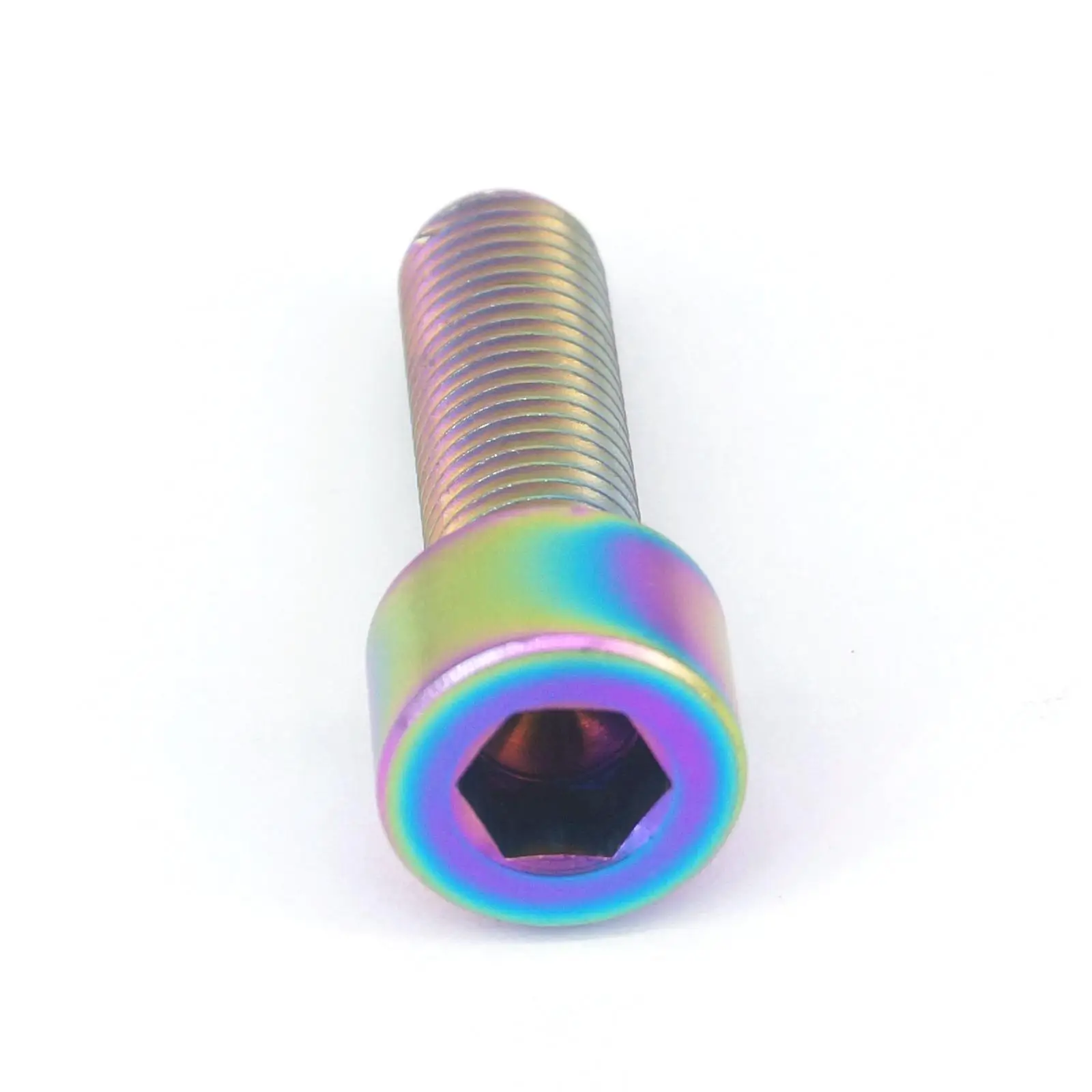 

M10x30mm Pitch 1.25mm Column Head Rainbow GR5 Titanium Bolts For Motorcycle