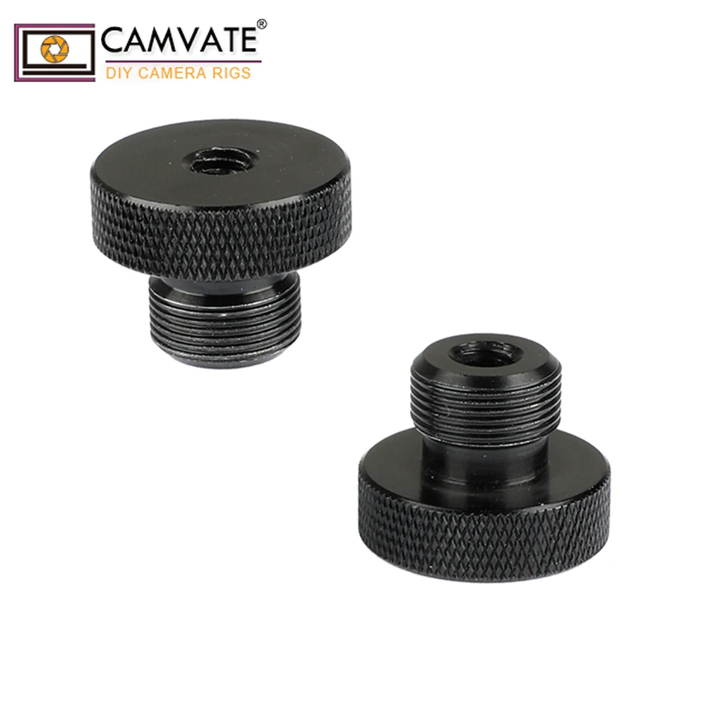 Connettore a vite per microfono Standard CAMVATE 2 pezzi con filettatura maschio da 1/4 "-20 femmina a 5/8"-27 per montaggio su Clip per supporto microfono