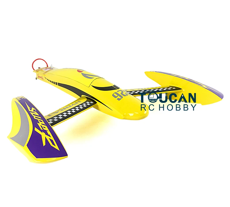 H660 RTR Kevlar Electric RC Boat 100KM/H RadioSys Battery Brushless Motor Yellow THZH0043