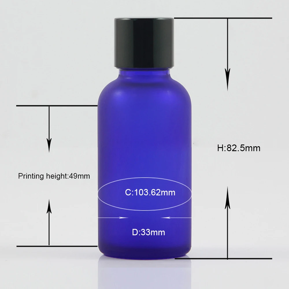 

30ml e liquid bottle empty cosmetic packaging blue frosted 1 oz essential oil bottle makeup skincare packaging