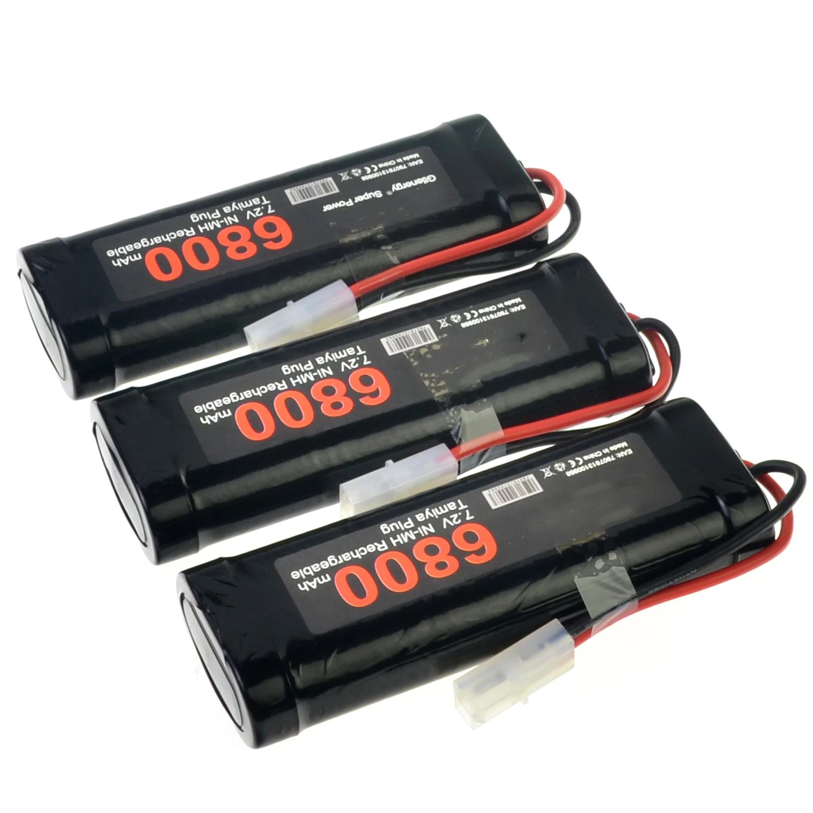 Pack de batteries rechargeables Ni-MH, 7.2V, 6800mAH, pour véhicule jouet, bateau, avion, 1 à 5 pièces