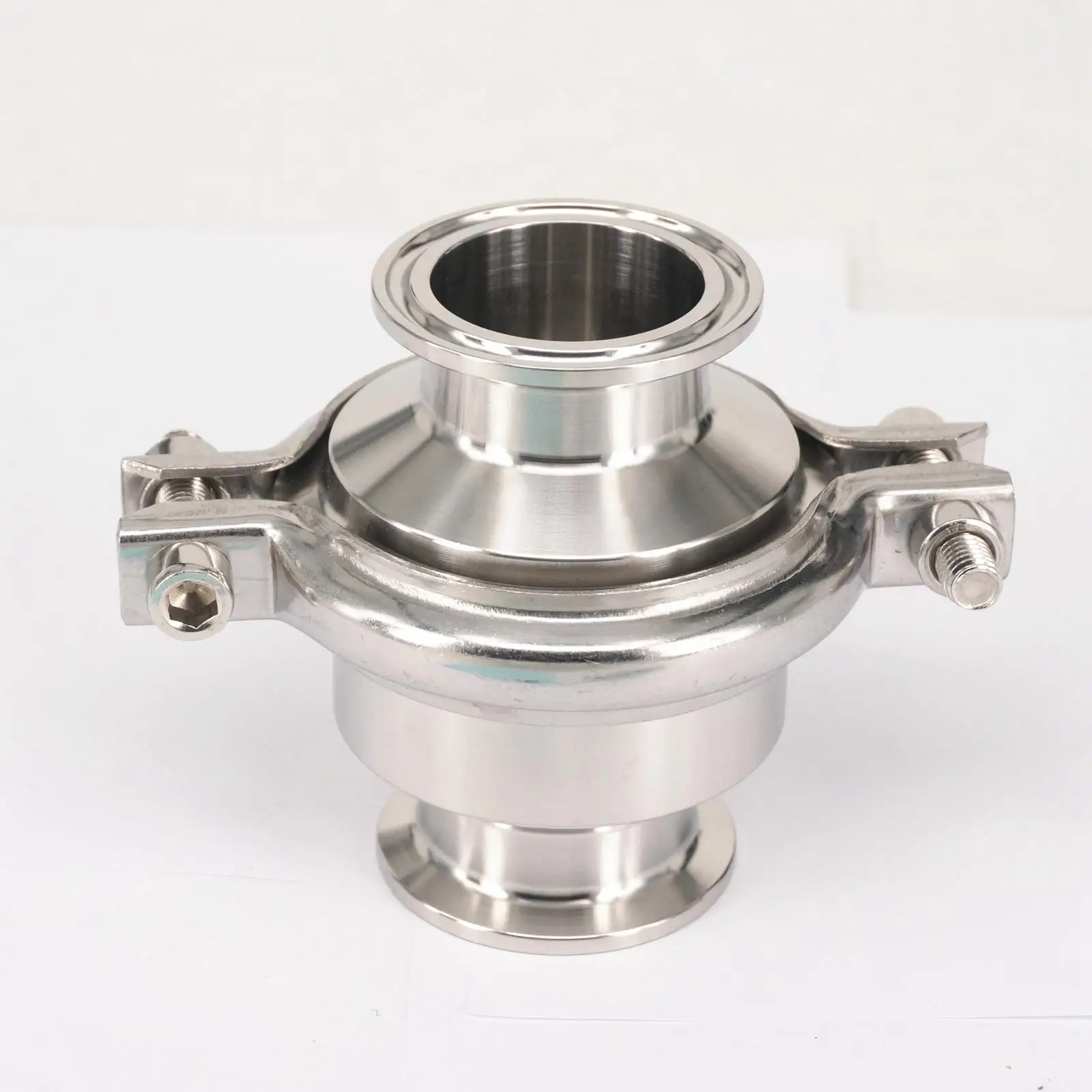 

Fit 51mm 2" Pipe OD x 2" Tri Clamp Ferrule OD 64mm 304 Stainless Sanitary Check Valve One Way Non-return Brew Wine Beer