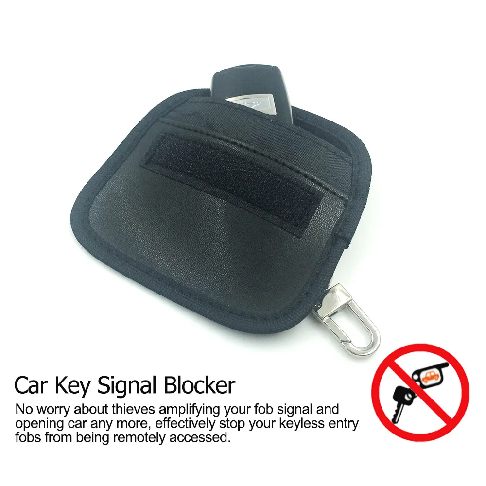 1Pc Mini Car Key Case For Signal Blocking Faraday Chiave Dell\'automobile Portachiavi Privacy Protection RFID Waterproof Key Case