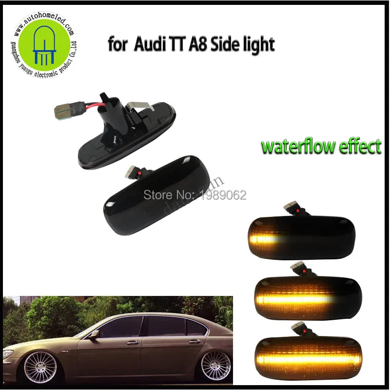 

2x Car Sequential Blinker Led Turn Signal Indicator Side Marker Light Lamp lighting Sidemarker For Audi A3 S3 A8 D2 TT 8N