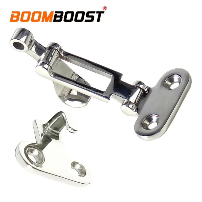 

1 Set Hardware Stainless Steel For Boat Marine Hatch Silver Hinge Locker Buckle Anti-Rattle Latch Fastener Clamp