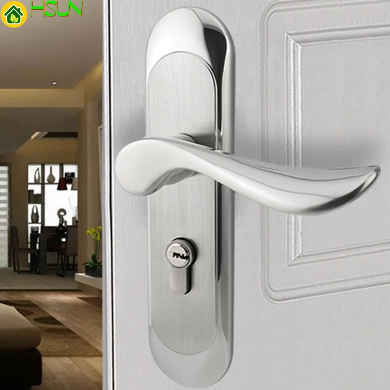 A Complete Set Stainless Steel Lock Have Bedroom Concise Indoor General Purpose Type Small 50 Lock Body European No Fade