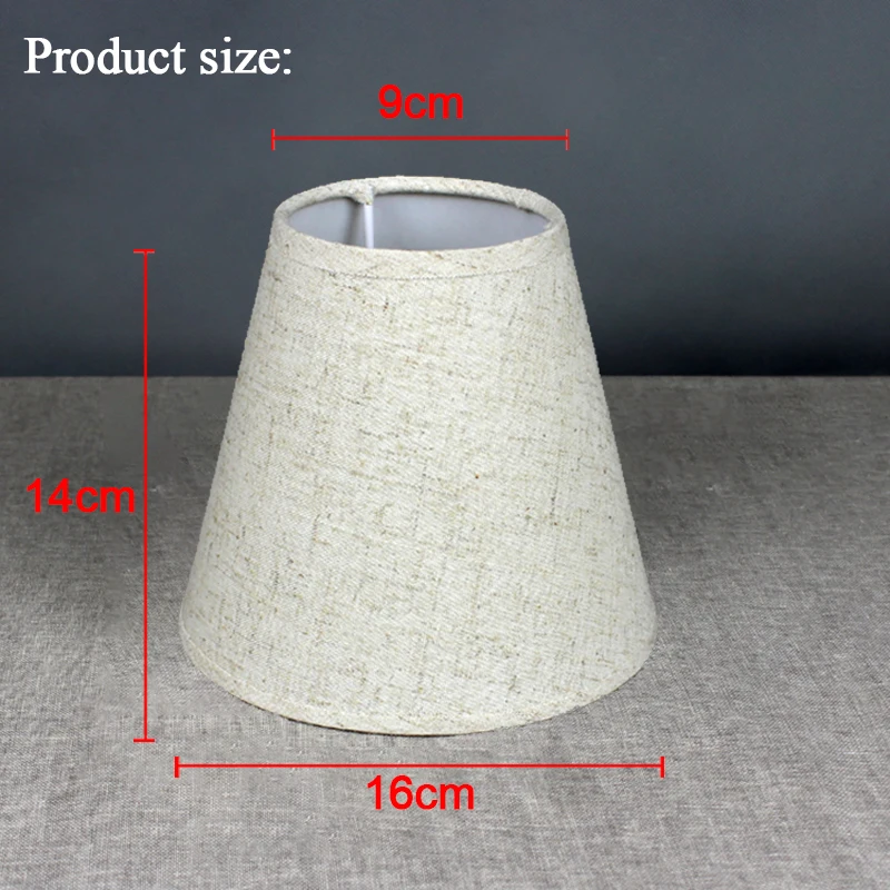 E27 E14 handmade linen lamp shade for wall light Rustic bedroom bedside mini table lamp Country retro lampshade chandelier cover