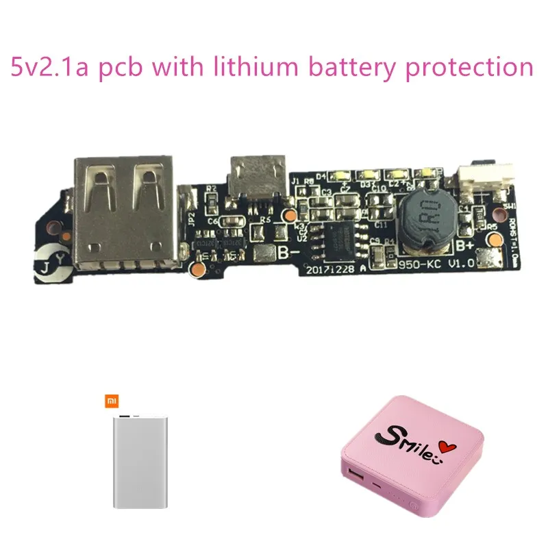 

5V 2.1A Power Bank Charger Module Power Bank Circuit Board PCB Step Up Boost Power Bank Module DIY 18650 Battery For Xiaomi