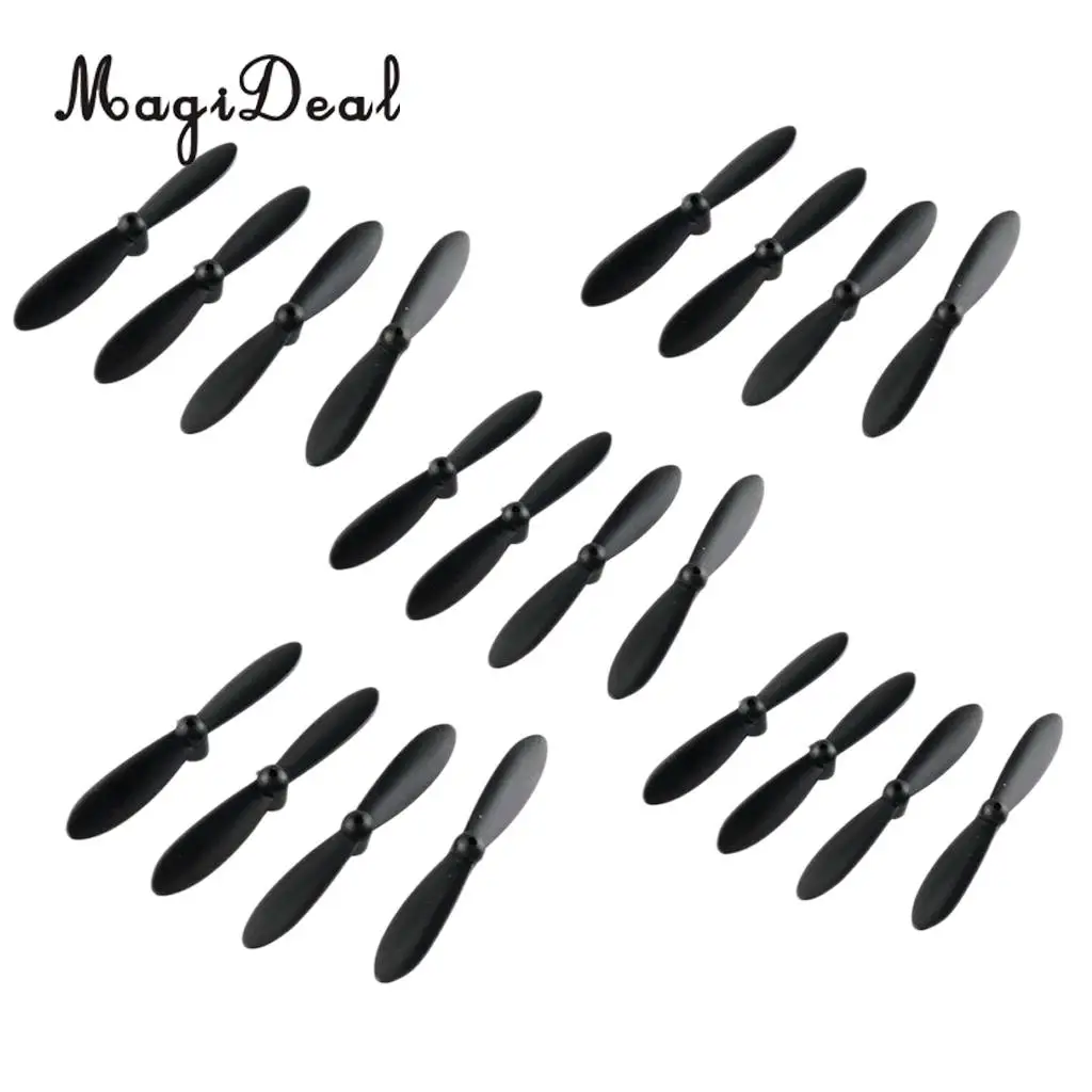 20Pcs Propeller Set Airscrew Replacement for Cheerson CX 10 Mini Drone Quadcopter Helicopter RC Accessories Black