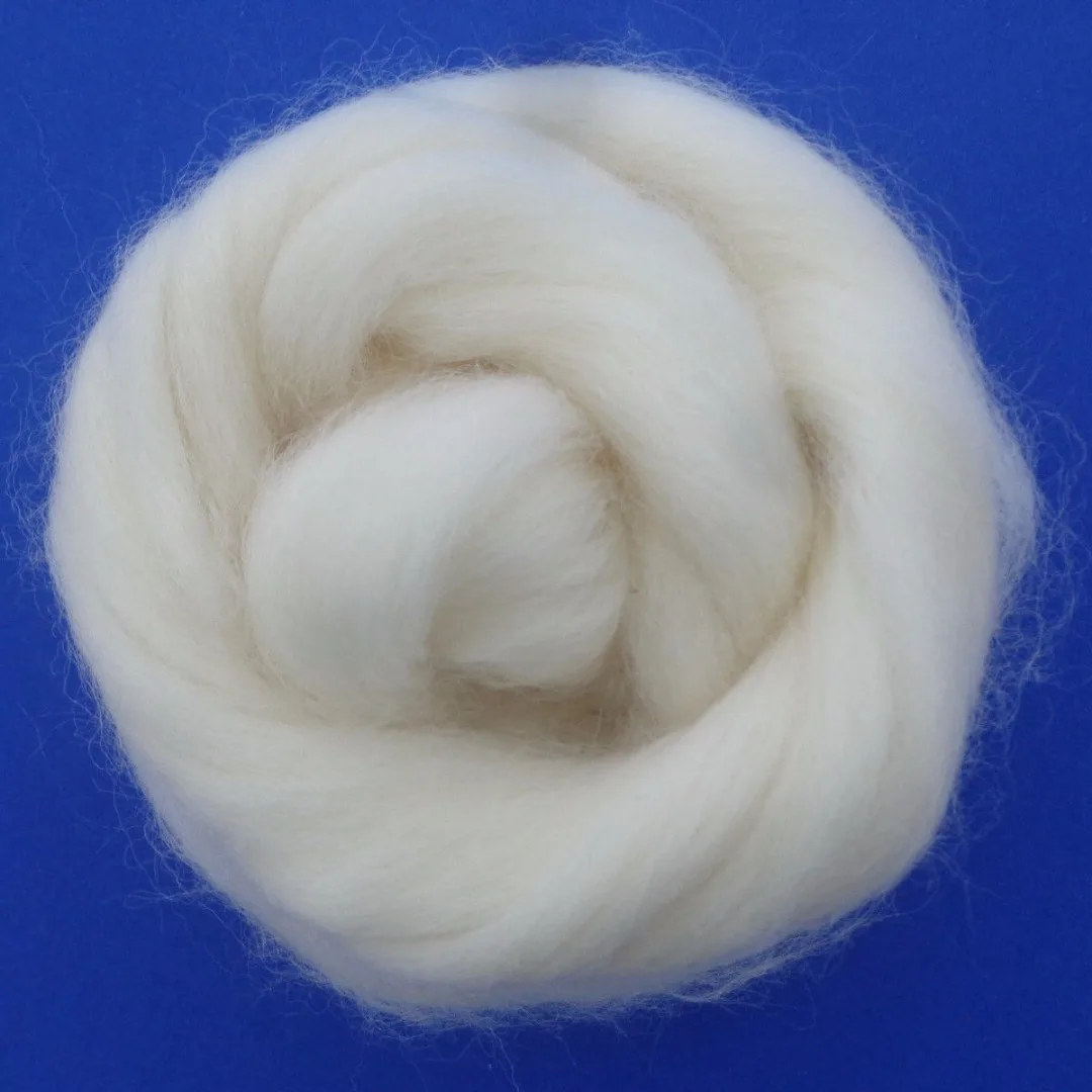 New 100% Shetland Natural Cream White 100g Wool Roving / Felting Needle Felting