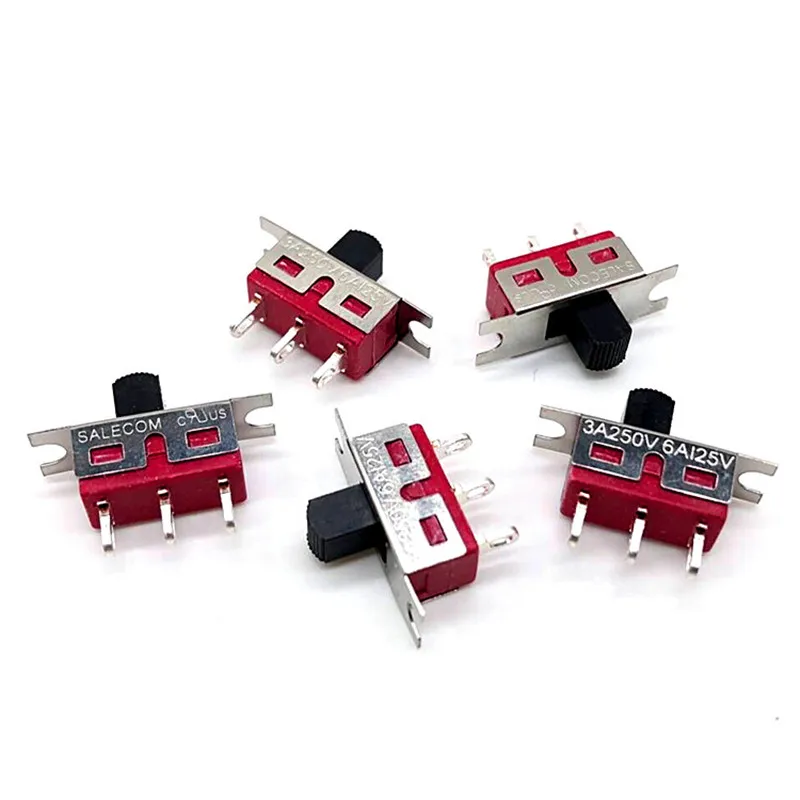 2PCS Salecom TS-13 Slide Switch 3pins 2 Position ON ON 3A 250VAC/6A 125VAC SPDT Toggle Switch SH