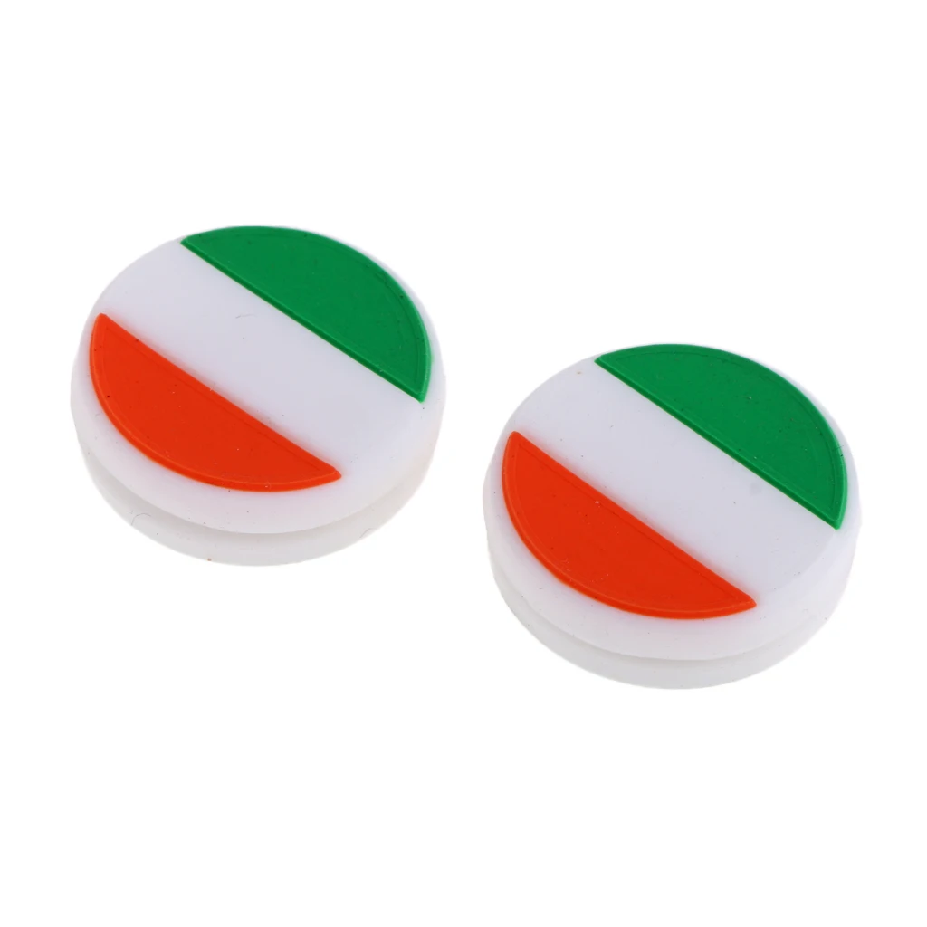 2Pcs/Pack National Flag Tennis Racket Shock Absorber Racquet Vibration Dampeners Shockproof Dampers Sports Accessories