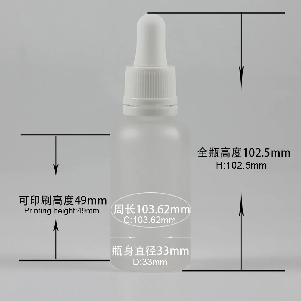 

High quality 30ml clear rectangle dropper bottle glass, refillable glass essential oil containers