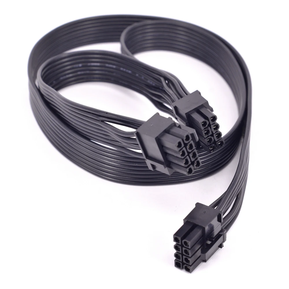 PCI-e 8Pin 1 to 2 Port 6+2pin Port Spliter Power Cable PCIe 8 Pin to Dual 6Pin for Corsair HX1200i HX1000i HX850i HX750i Modular