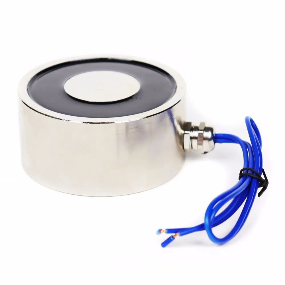 80*38mm Large Suction 120kg Dc 5v/12v/24v Solenoid Electromagnet Electric Lifting Electro Strong Magnet Holder Cup Diy 12v