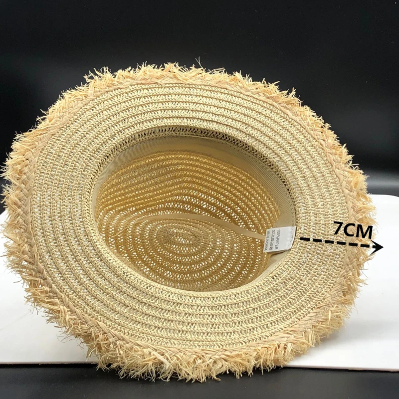 2019 simple girls Raffia Sun Hats For Women stripe Ribbon Lace Up Large Brim Straw Hat Outdoor Beach Summer Caps Chapeu Feminino