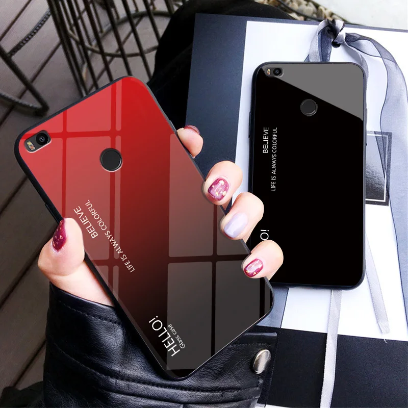 Luxury Tempered Glass Cases For Xiaomi Mi Max 3 Case Gradient Soft Silicone Frame Back Cover For Xiaomi Mi Max 2 MIMax2 Max3