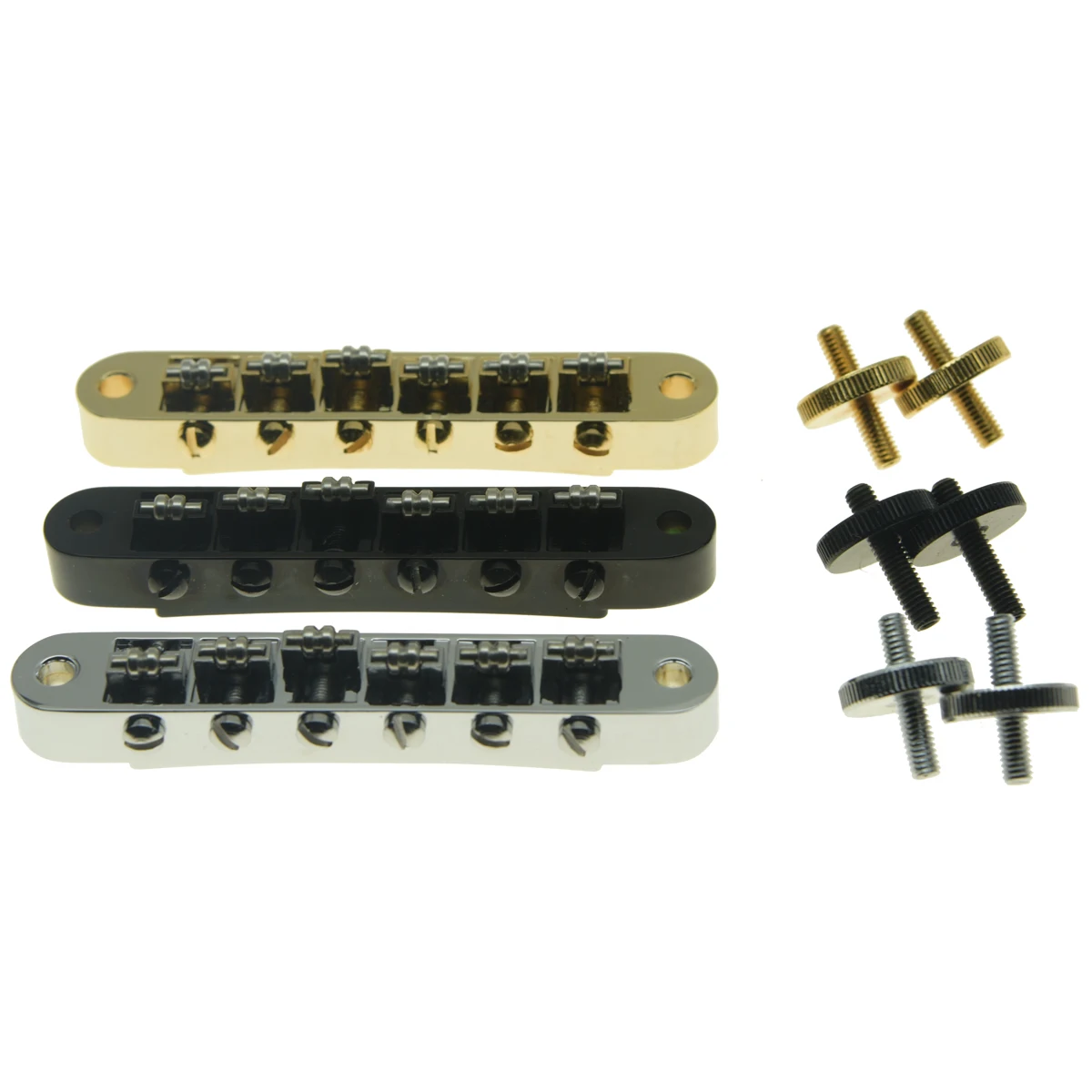 KAISH Guitar Roller Saddle Bridge Tune-O-Matic Bridge For Gibson Les Paul,SG,ES Dot,Gretsch Bigsby Guitar with M4 Threaded Posts