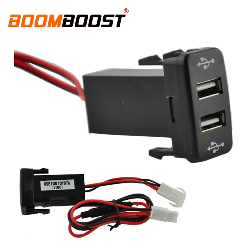 12V 2.1A ABS Dual USB Car Charger Socket Dashboard Phone Charger Interface Socket Car Charger Use for Honda