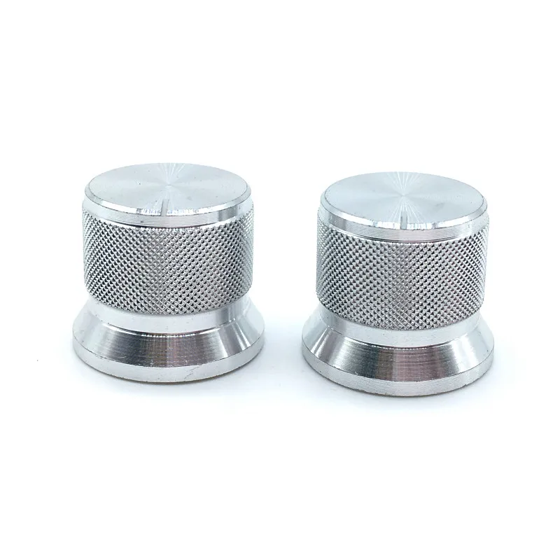 2pcs Roatry Encoder Switch Caps Potentiometer Aluminum Alloy Knob 20x17mm Half Shaft Type