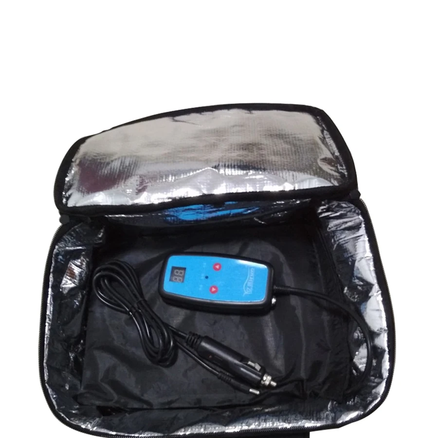 Portable Heating Bag Electric Lunch Box Mini Hot Food Tote Picnic Camping with Heating Controller