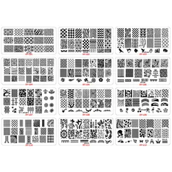 Kimcci 12pcs/Lot Plant Animal Lace Nail Art Stamping Plates Manicure DIY Kit Image Nail Templates Stencils Beauty Christmas