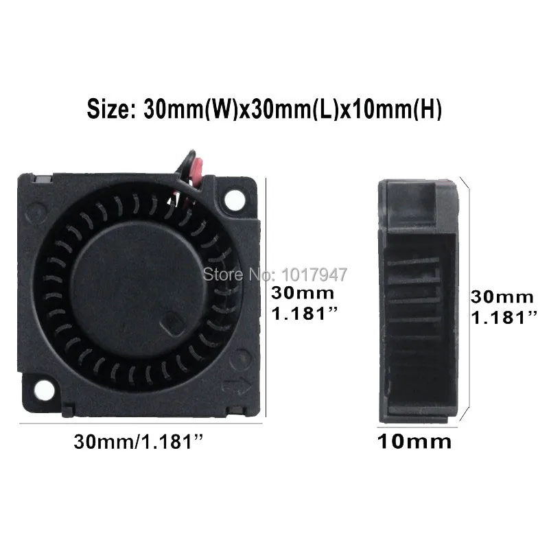 10pcs lot Gdstime DC 12V 3cm 30mm x 10mm Ball Bearing Ventilation Brushless Cooling Blower Fan