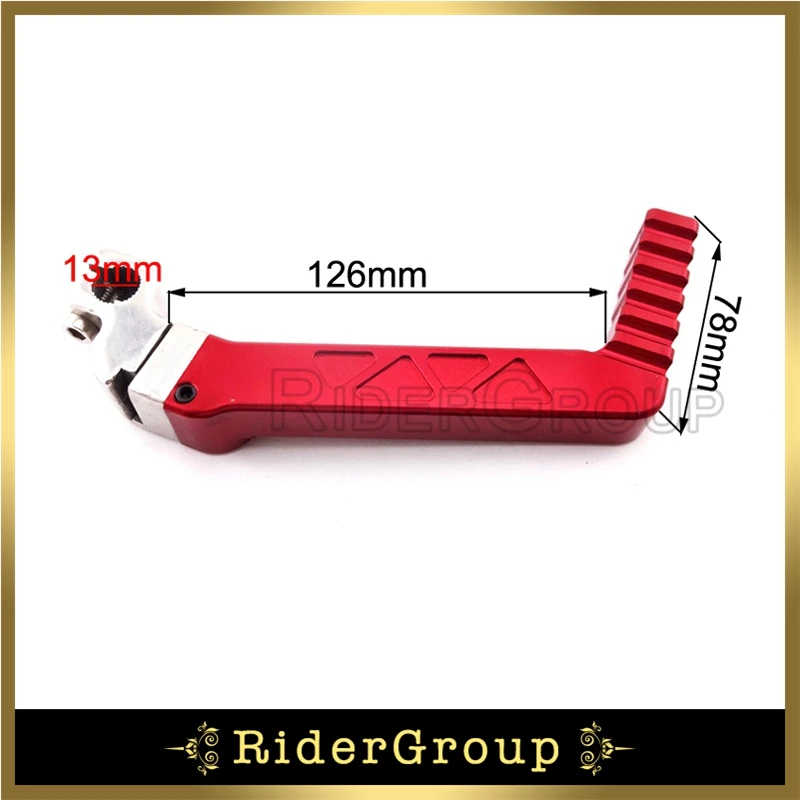 Red Kick Starter Lever For 50cc-160cc Lifan YX Chinese Pit Dirt Bike Motorcycle XR50 CRF50 CRF70 SSR Thumpstar Alloy