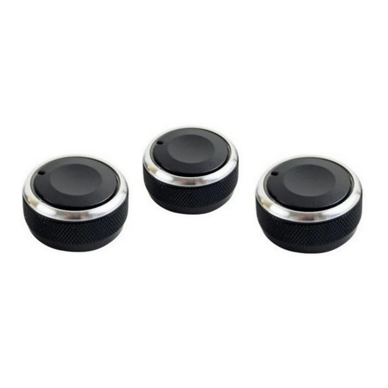 Aluminum Alloy 3X Car AC Knob Air Conditioning Heat Control Switch Knob Button Fit For Chevrolet Spark/Chery QQ3 QQ6  