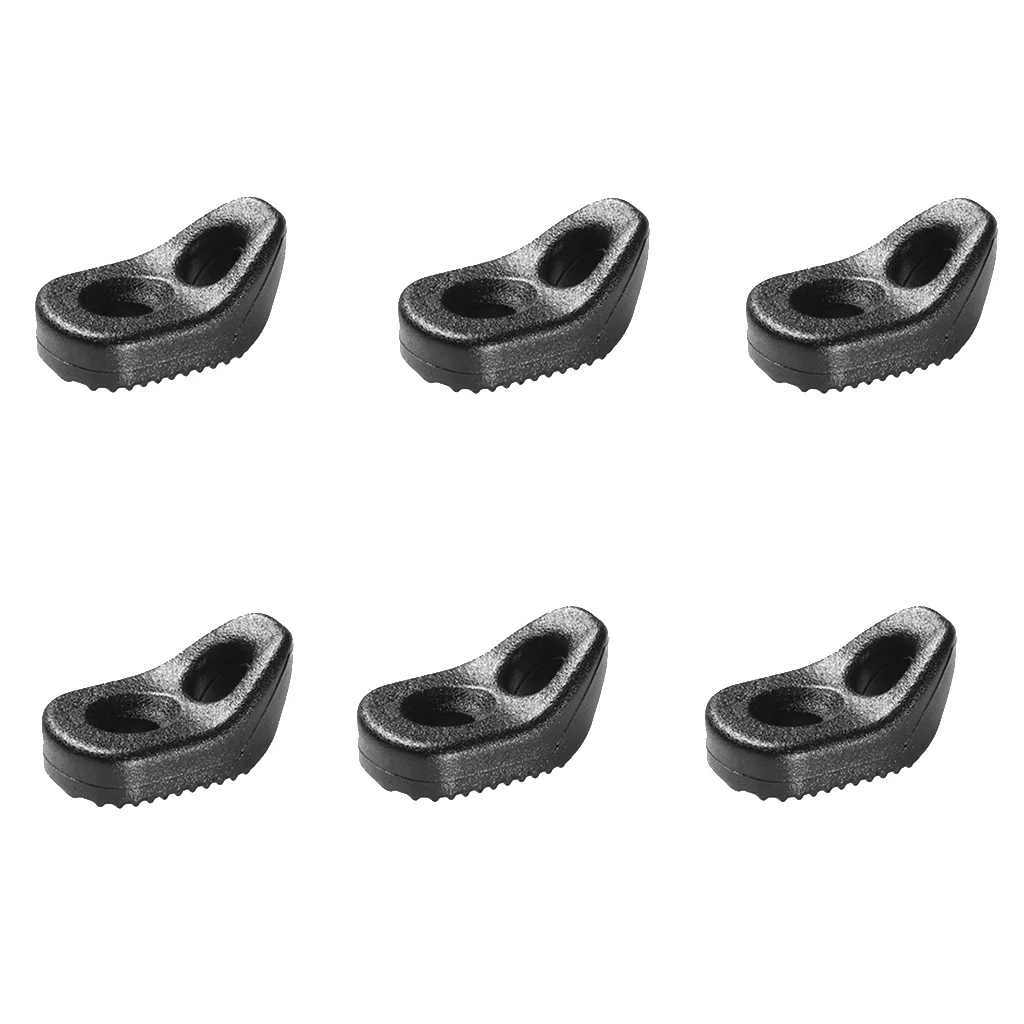 Durável Caiaque Canoa Único Ilhó Amarrar Loop, Segurança Deck Fitting para Caiaque Marinho, Barco de Pesca Acessório, Preto, 6 Pcs