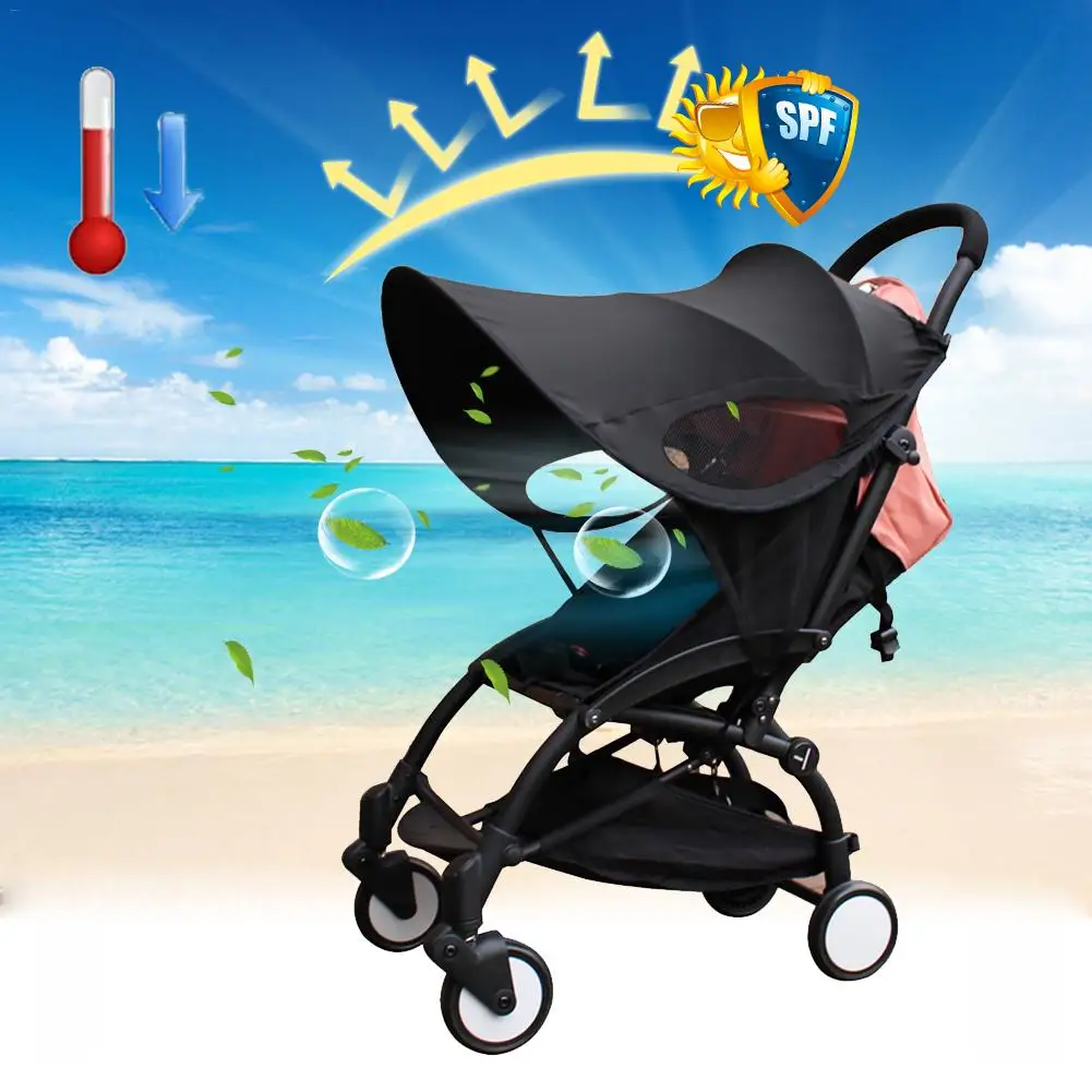 Windproof Stroller Sun Shade para crianças, Baby Carriage, Capa Sombrinha, Carrinhos Acessórios, Hood Canopy, Sun Visor