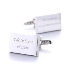 Custom French Style Cufflink Wedding Gifts Personalized Twins Shirt Man Cufflinks Sliver Twins Cufflink Men Gemelos Name Jewelry
