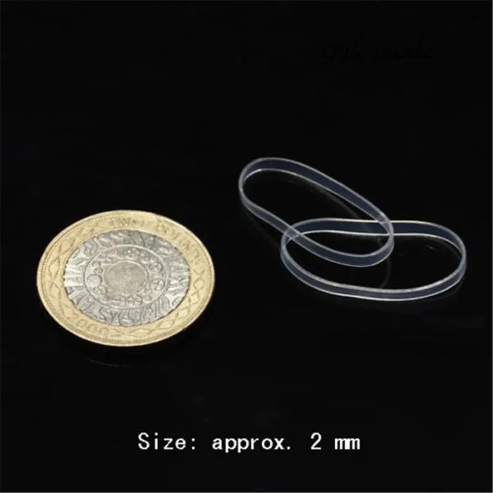 200 Pcs/Pack Clear Rubber Bands Hair Accessories Mini Braid Plaits Ponytail Holder Ties Popular Elastic Hair Bands