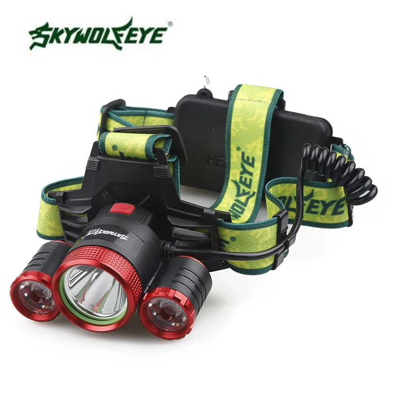 1set 20000LM Strong Light LED Headlamp Flashlight Headlight Rechargeable Head Lamp