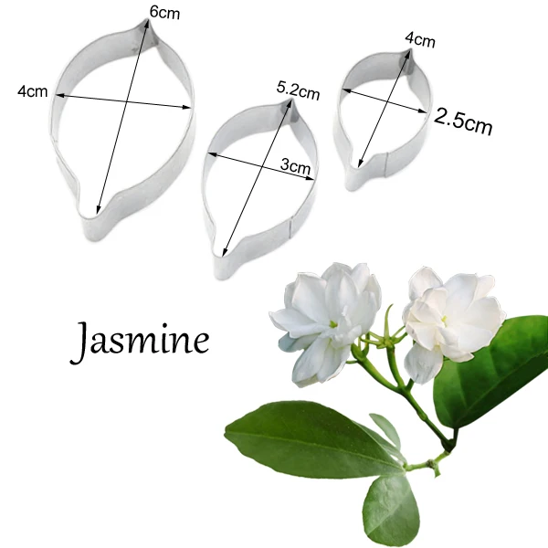 Jasmine Flower Petal Silicone Veiner Mold Fondant Cake Decoration Floral Gumpaste Flower Sugarcraft Tools CS330