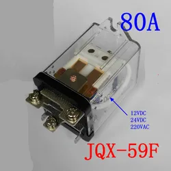 Jqx - 59f/1z電流80a高出力wj182リレーjqx80f 12v-24v