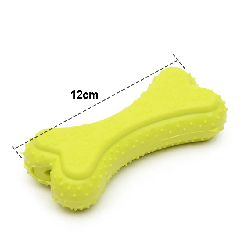 Rubber Bone Shape Pet Dog Toy Squeaky Sound Toys Puppy Cat Training Interactive Supplies Dogs Chew Toys