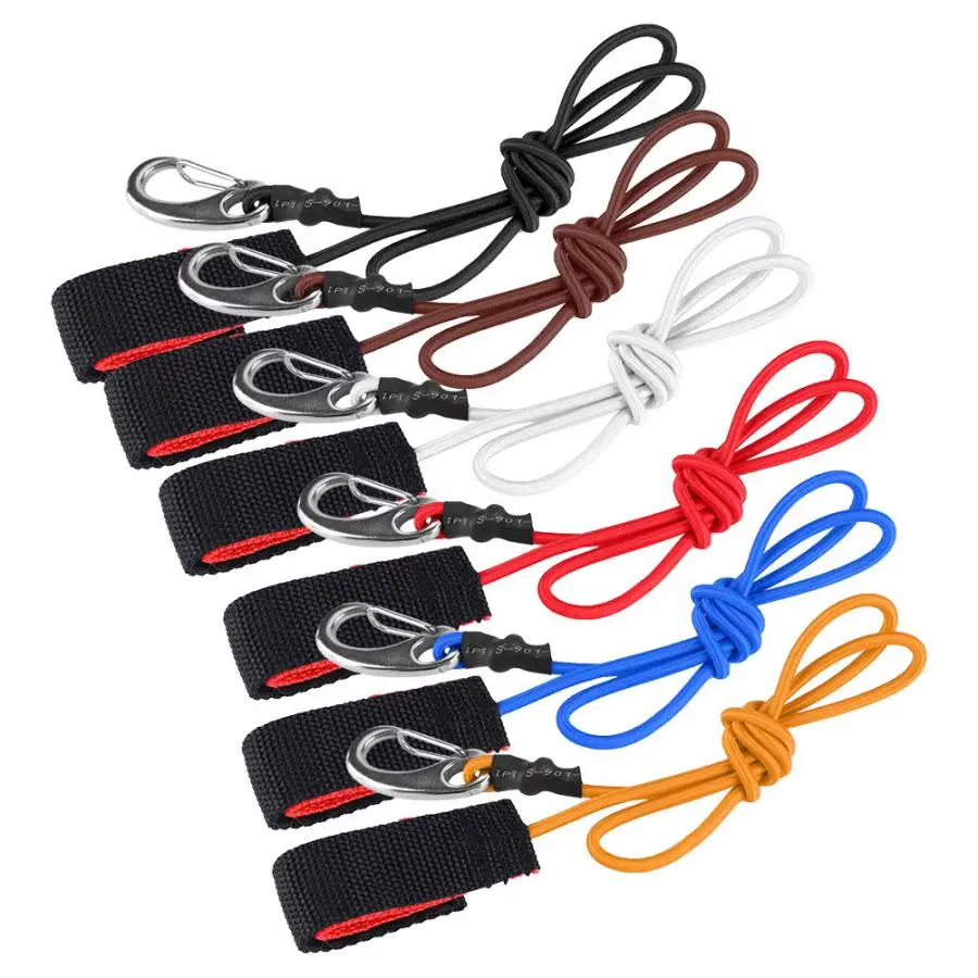 Elastic String Boating Kayak Paddle Safety Rod Leash with Carabiner for Paddling Rowing Boats Kayak Accessories