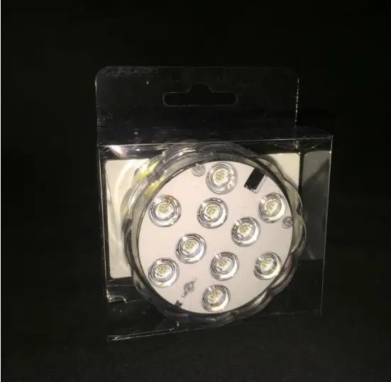 1Pc Battery Operated 10 Led Multi Kleuren Dompelpompen Waterdicht Wedding Party Vaas Remote Controlled Base Light Remote