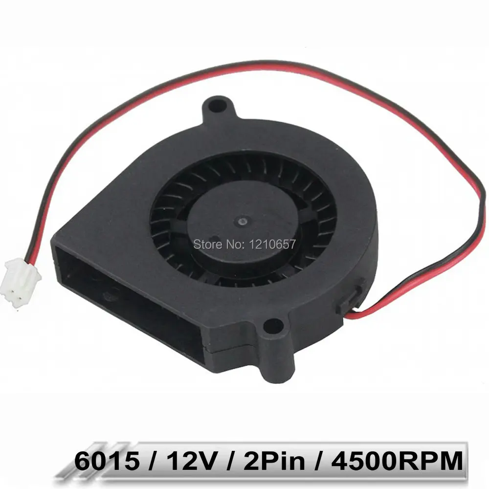 200 PCS Gdstime Plastic Brushless DC Cooling Blower Fan 6015 12V 0.15A 2Pin Computer Case 60mm x 15mm