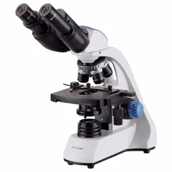 AmScope 40X-2000X LED Binocular Compound Microscope with 3D Two-Layer Mechanical Stage