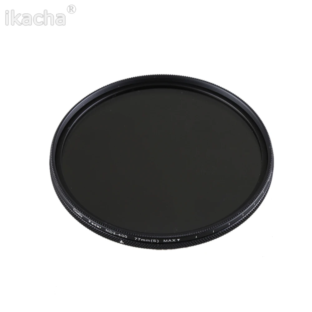 ND2-400 Neutral Density Fader Variable ND filter Adjustable 49/52/55/58/62/67/72/77/82mm for Canon Nikon Sony Pentex Camera