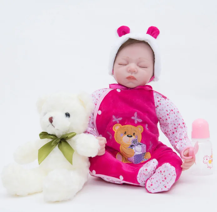 Full Silicone Vinyl Reborn Baby Doll Realistic Girl Babies Dolls 23 Inch 58 cm Lifelike Princess Kids Toy Children Birthday Gift