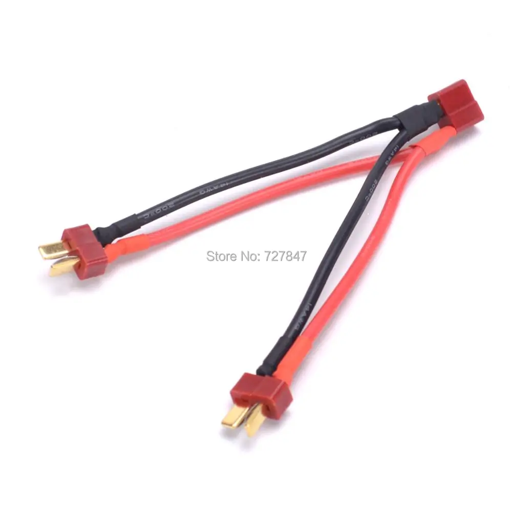 T-Stecker T stecker Y Draht Kabel Harness Weiblichen zu Männlichen T Stecker Parallel Batterie Pack Anschluss Kabel Splitter für FPV