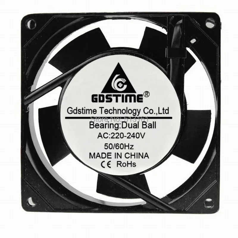 1 cái Gdstime Fan Thở 90 mét 9 cm Bóng Mang AC 220 v 240 v Fan Exhasut Fan 92 mét 92 mét x 25 mét AC Quạt Hướng Trục