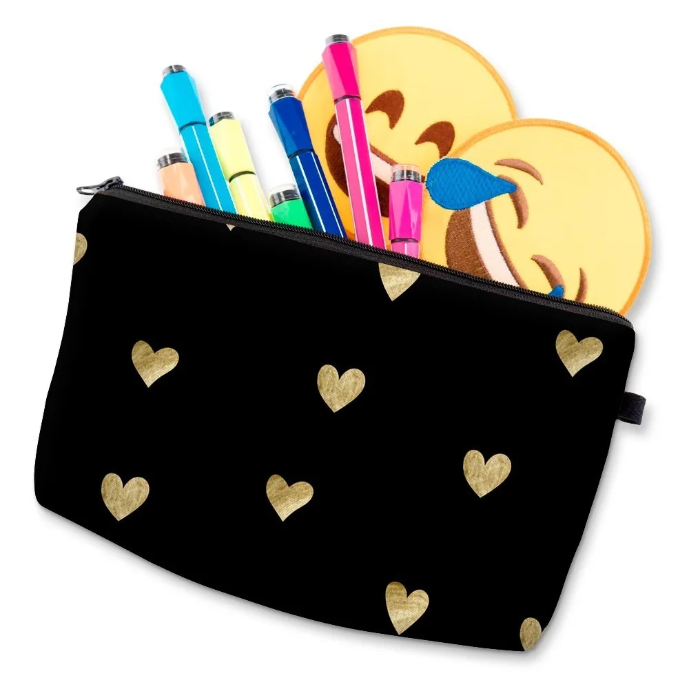 Deanfun-bolsas de cosméticos impermeables con forma de corazón, neceser de maquillaje, organizador de viaje, regalo de Navidad, 51356