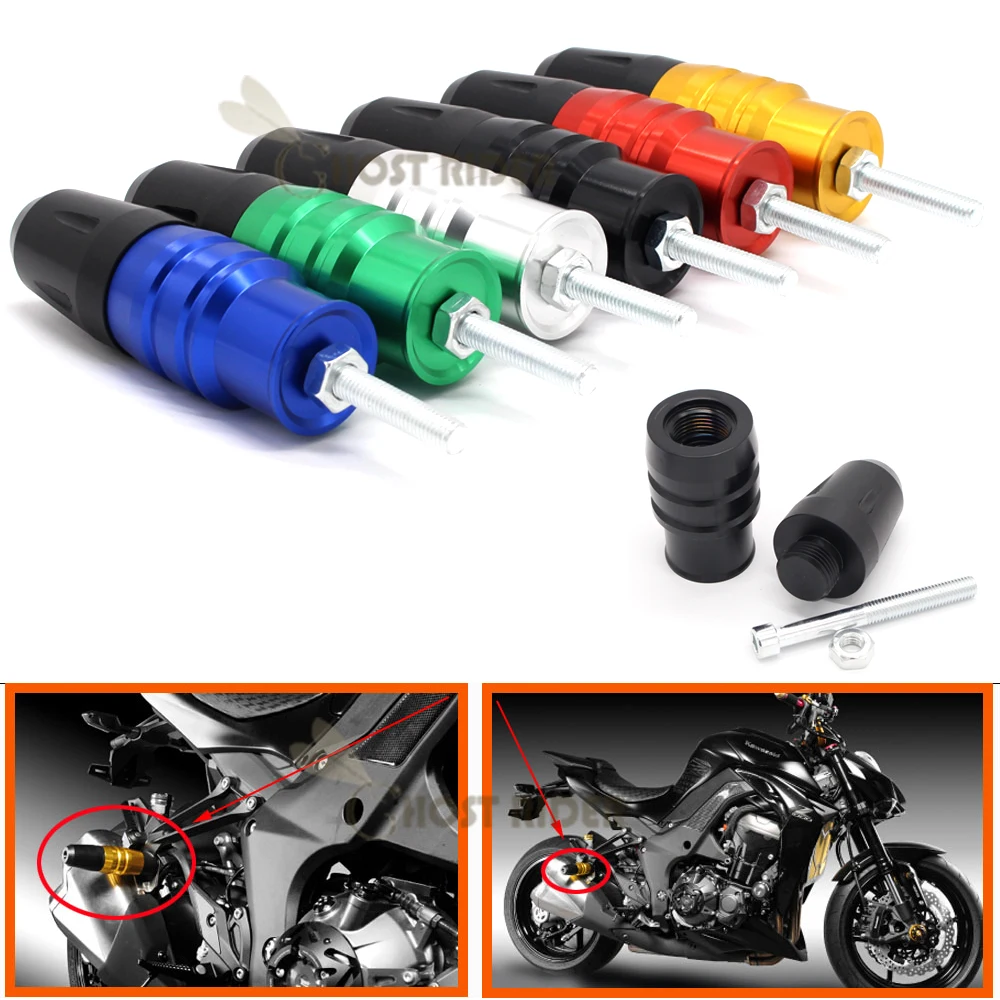1 pcs Motorcycle Crash Pads Exhaust Sliders Crash Protector For Kawasaki Z1000 Z1000SX 2013-2017 Black Motorcycle Accessories